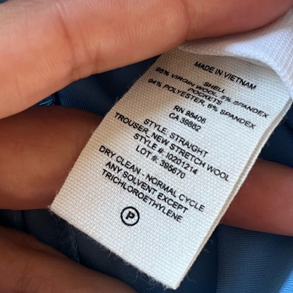 Theory Blue Virgin Wool Dress Pants Size 12 - Picture 13 of 13